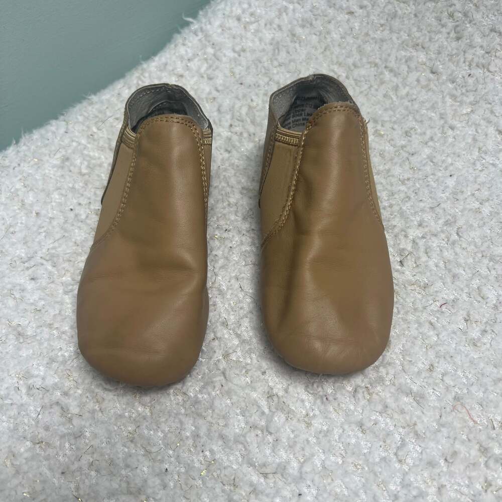Revolution Dancewear Tan Leather Youth Jazz Shoes YOUTH SIZE 2 Dance